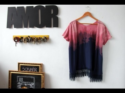 DIY: como fazer um Kimono Tie Dye com camiseta t-shirt