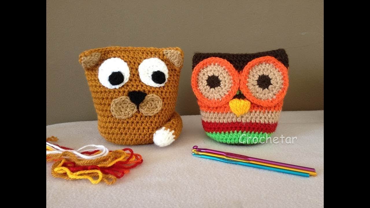 Gato. Coruja - Cat and Owl em crochê - Professora Maria Rita