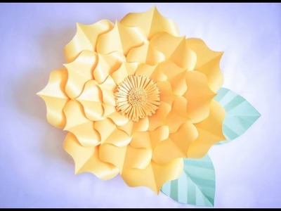 Montagem flor de papel-  modelo 3