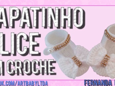 Sapatinho De Croche Alice - Passo a Passo - Professora Fernanda Reis