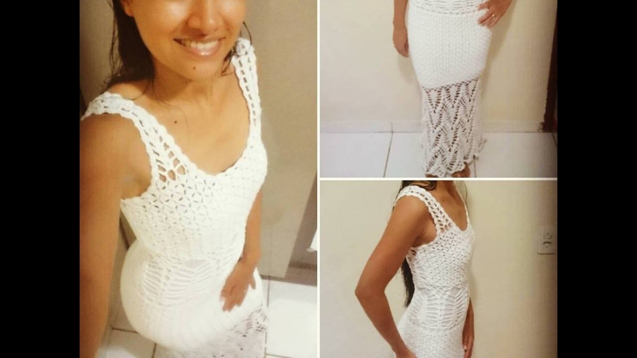 Vestido em croche tamanho 36.38 (canhoto)