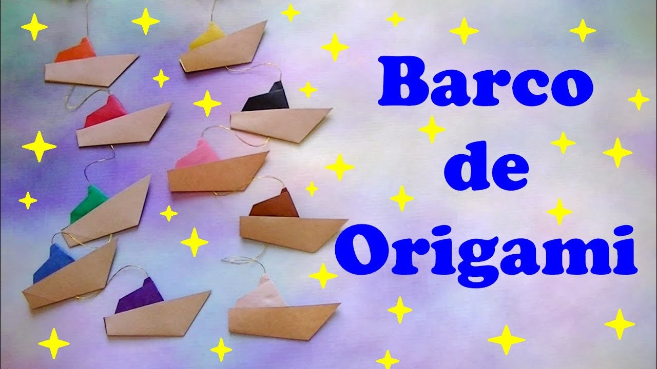 BARCO DE ORIGAMI -  LANCHA OU IATE DE DOBRADURA