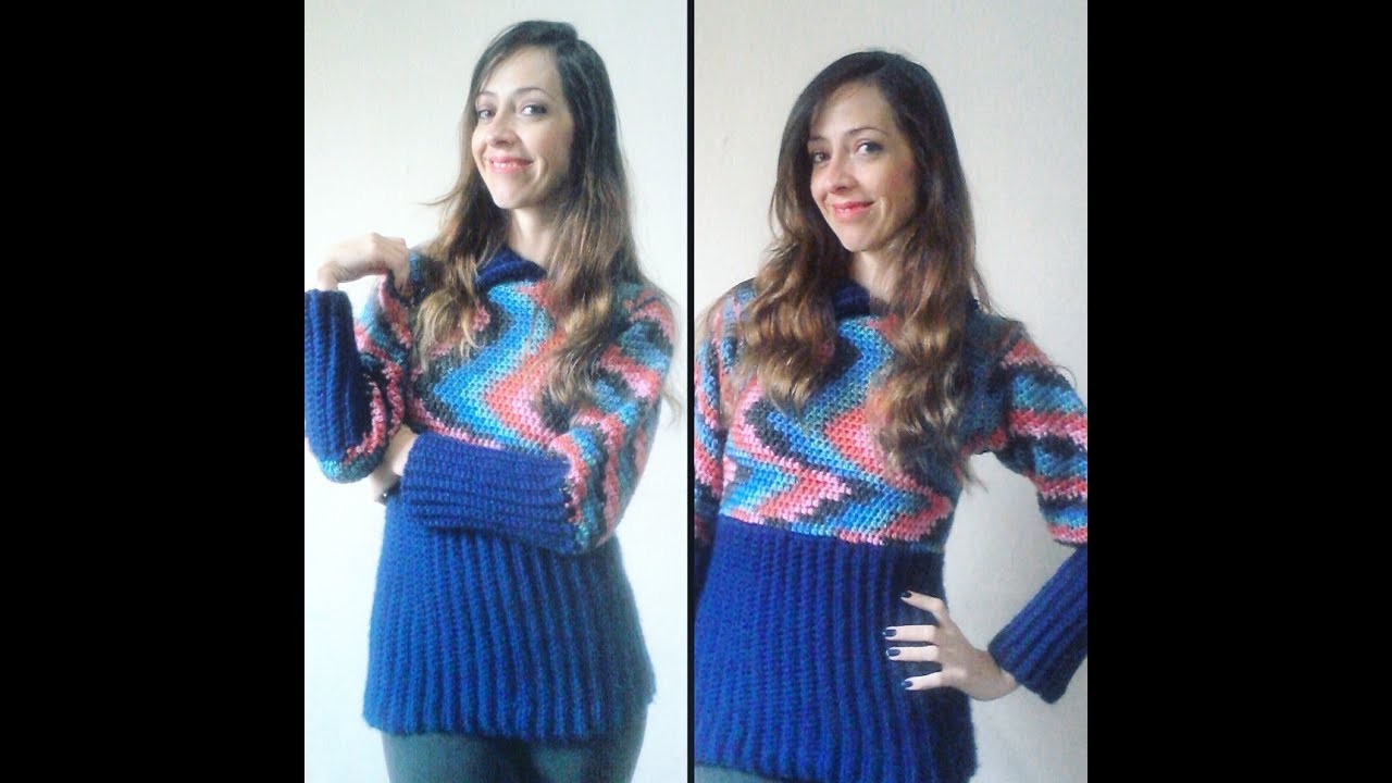 Blusa em Croche Simetry. Crochet sweater