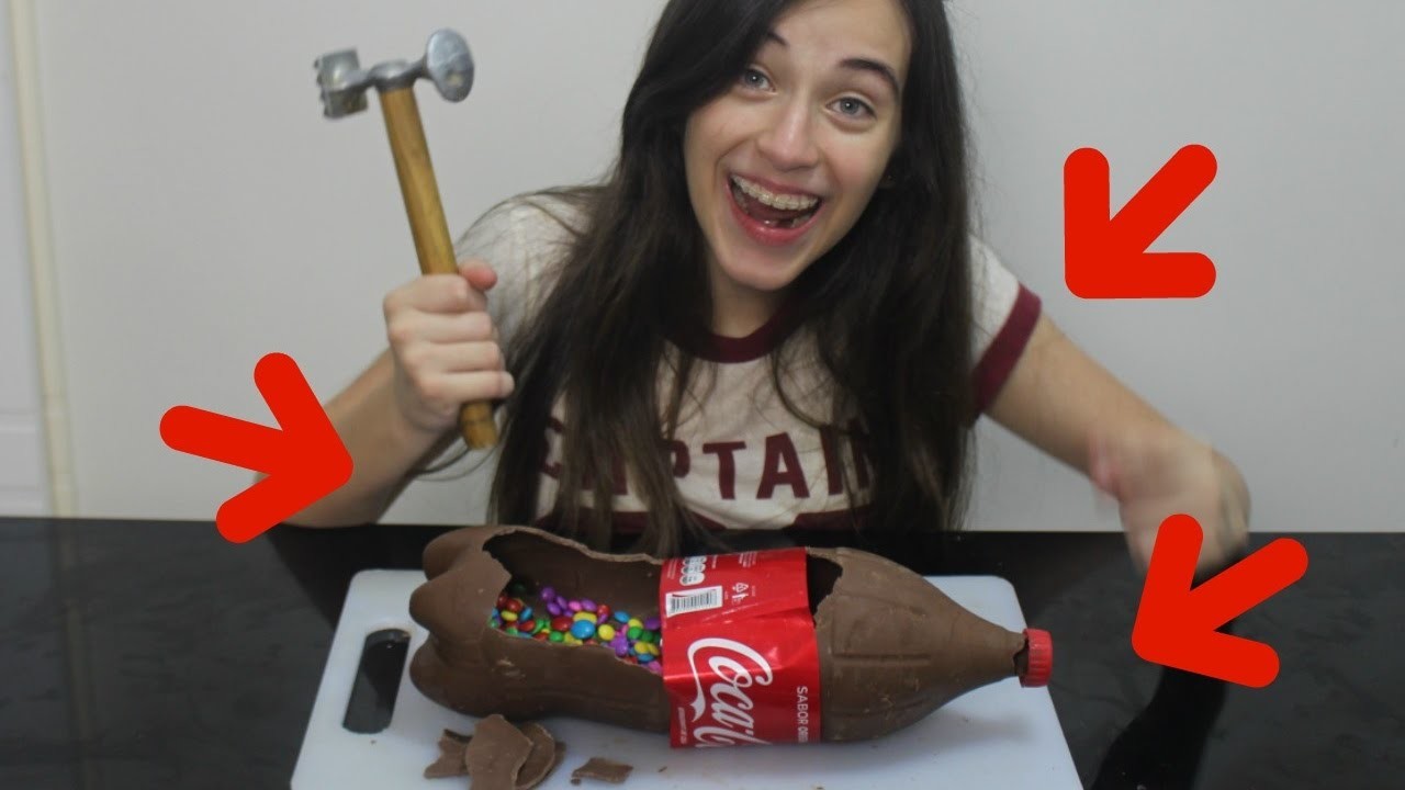 DIY - Garrafa de Coca Cola de Chocolate e M&M - Carol Santina