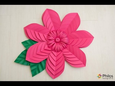 Montagem flor de papel- modelo 12
