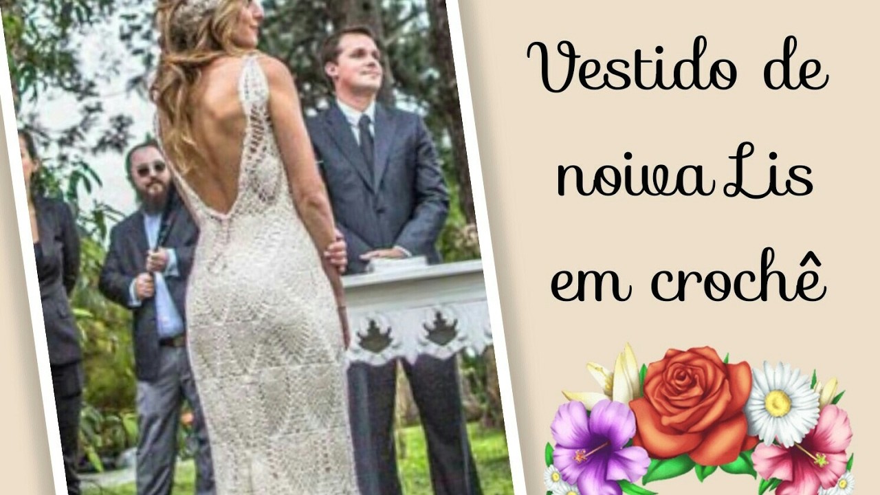 Versão canhotos: Vestido de noiva Lis em crochê tam M ( 3° parte ) # Elisa Crochê