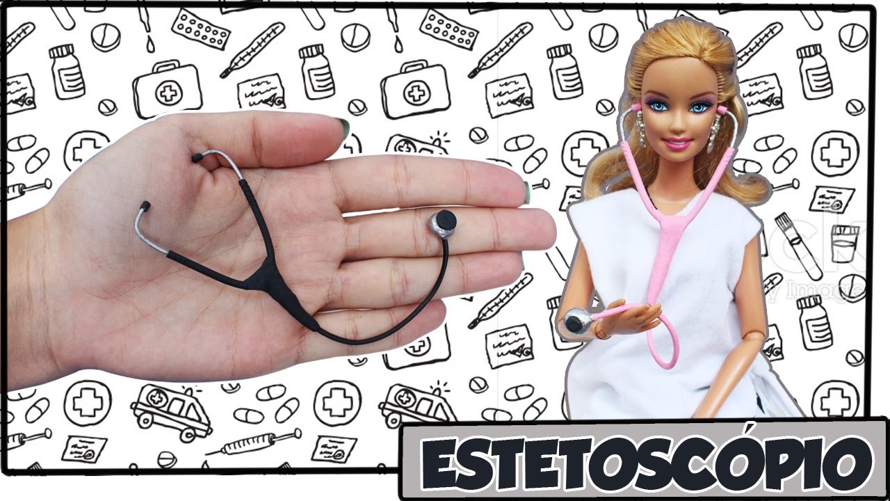 Como fazer: Estetoscópio para bonecas Barbie, Monster High  E.A.H entre outras!