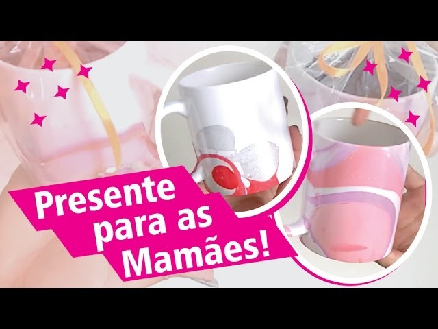 DIY - Caneca Marmorizada - Presente para as mães - Antes dos 30