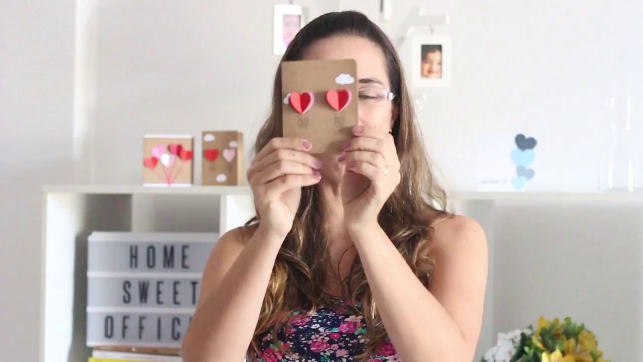 DIY Cartão 3D de Dia dos Namorados