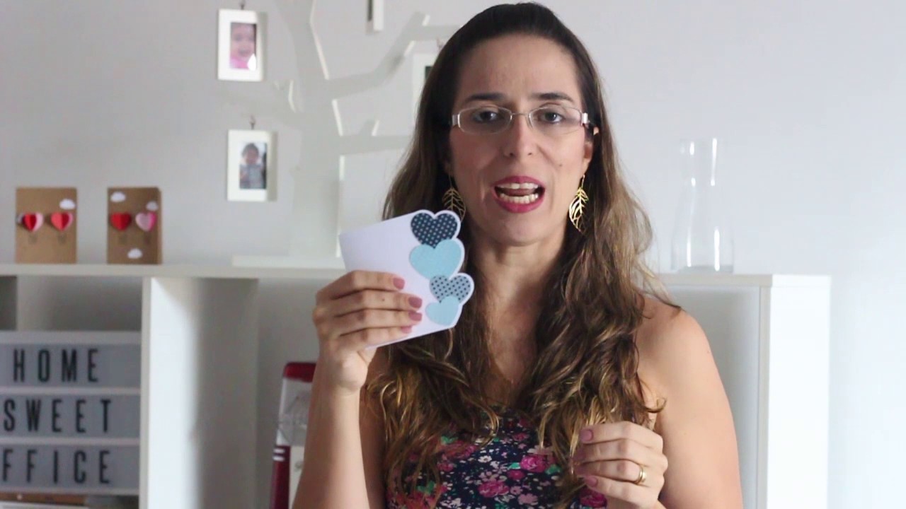 DIY Cartão de Dia dos Namorados - Corações Azuis