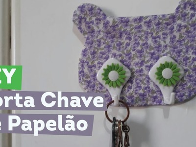 DIY Porta Chave Fácil de Papelão | Rosana Cuba