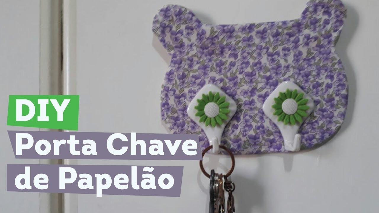 DIY Porta Chave Fácil de Papelão | Rosana Cuba