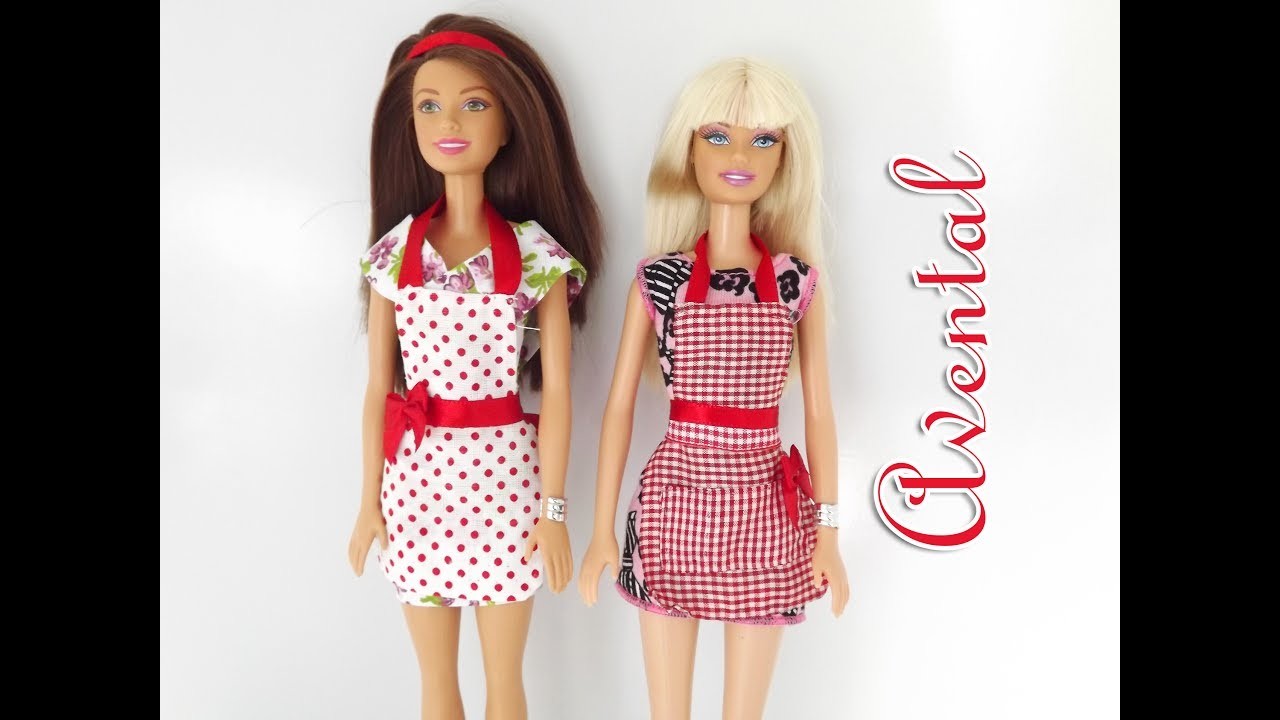 Avental para Barbie | Como fazer Roupa para Bonecas