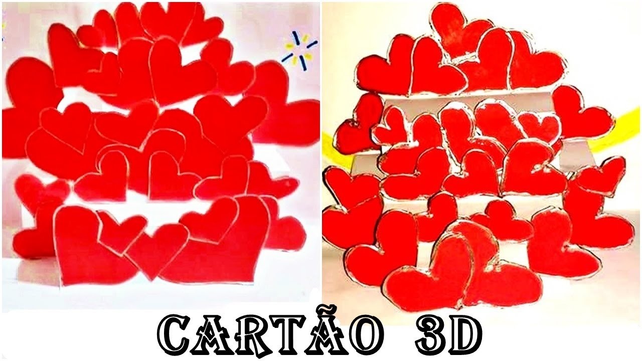 Como fazer cartão 3D - DIY Especial dia dos Namorados
