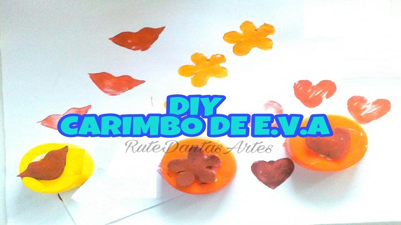 DIY CARIMBO DE E.V.A (modo fácil para crianças)