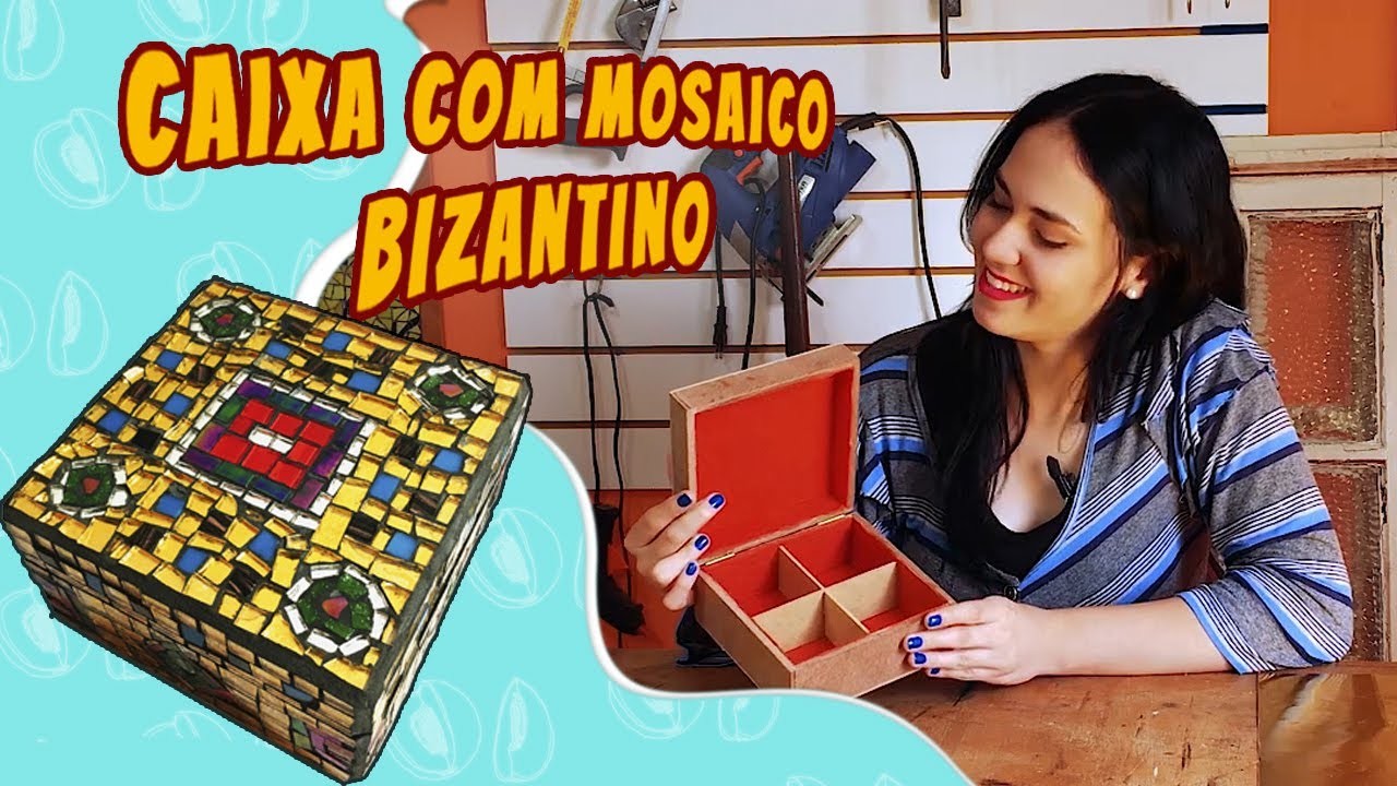 DIY - Como fazer caixinha com Mosaico Bizantino. Box with Byzantine mosaic