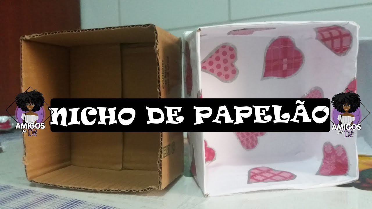 DIY: DO LIXO AO LUXO: Nicho de papelão super fofo| Fácil e super barato