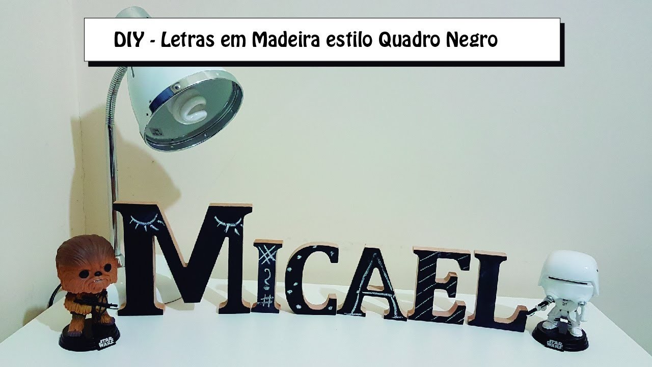 DIY Letras em Madeira estilo Quadro Negro