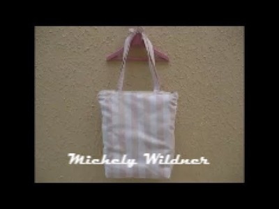 Bolsa de tecido multiuso com zipper - Diy