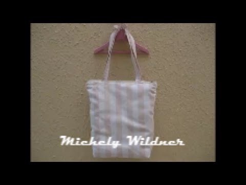 Bolsa de tecido multiuso com zipper - Diy