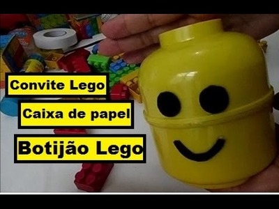 DIY: BOTIJÃO LEGO e CONVITE - Festa tema Lego #PARTE 12
