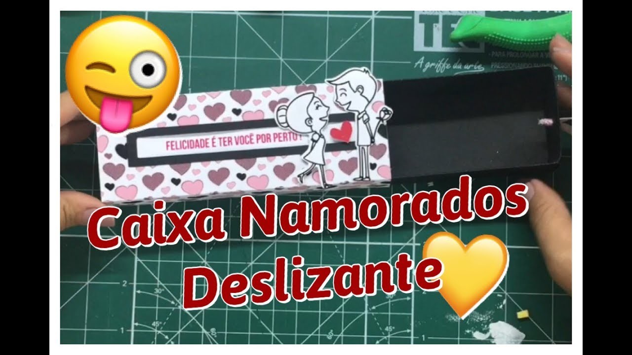 DIY | como fazer caixa namorados deslizantes - Dia dos namorados