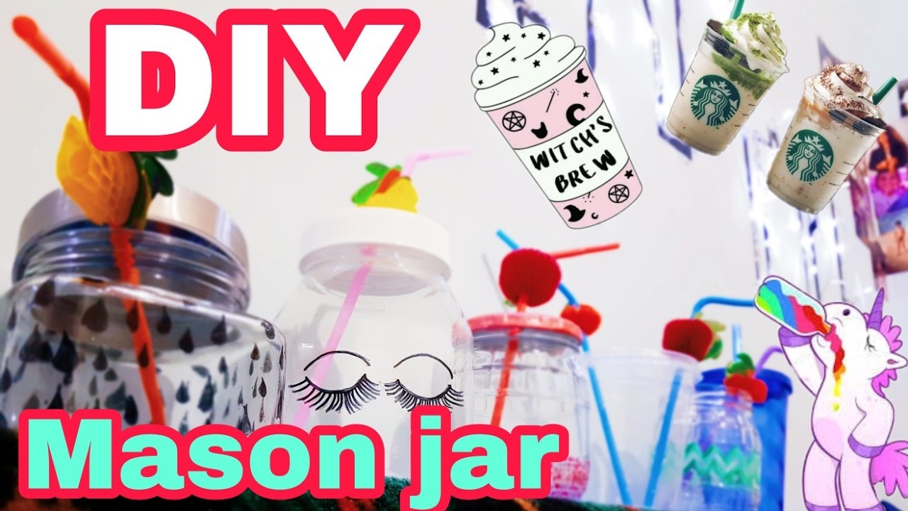 DIY | Copo tumblr | Mason jar