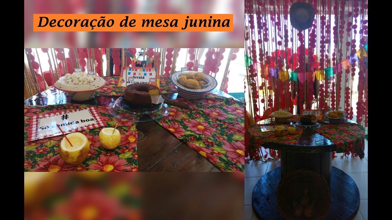 Diy decoração de mesa junina