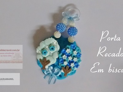 DIY   Porta recado em biscuit + Aplique de arvore - Passo a Passo - #Biscuitdazurc