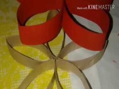 Flor de rolo de papel higiênico muito facil