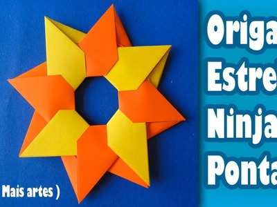Origami Estrela Ninja 8 Pontas.