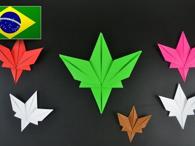 Origami: Folha de Plátano - Instruções em Português BR