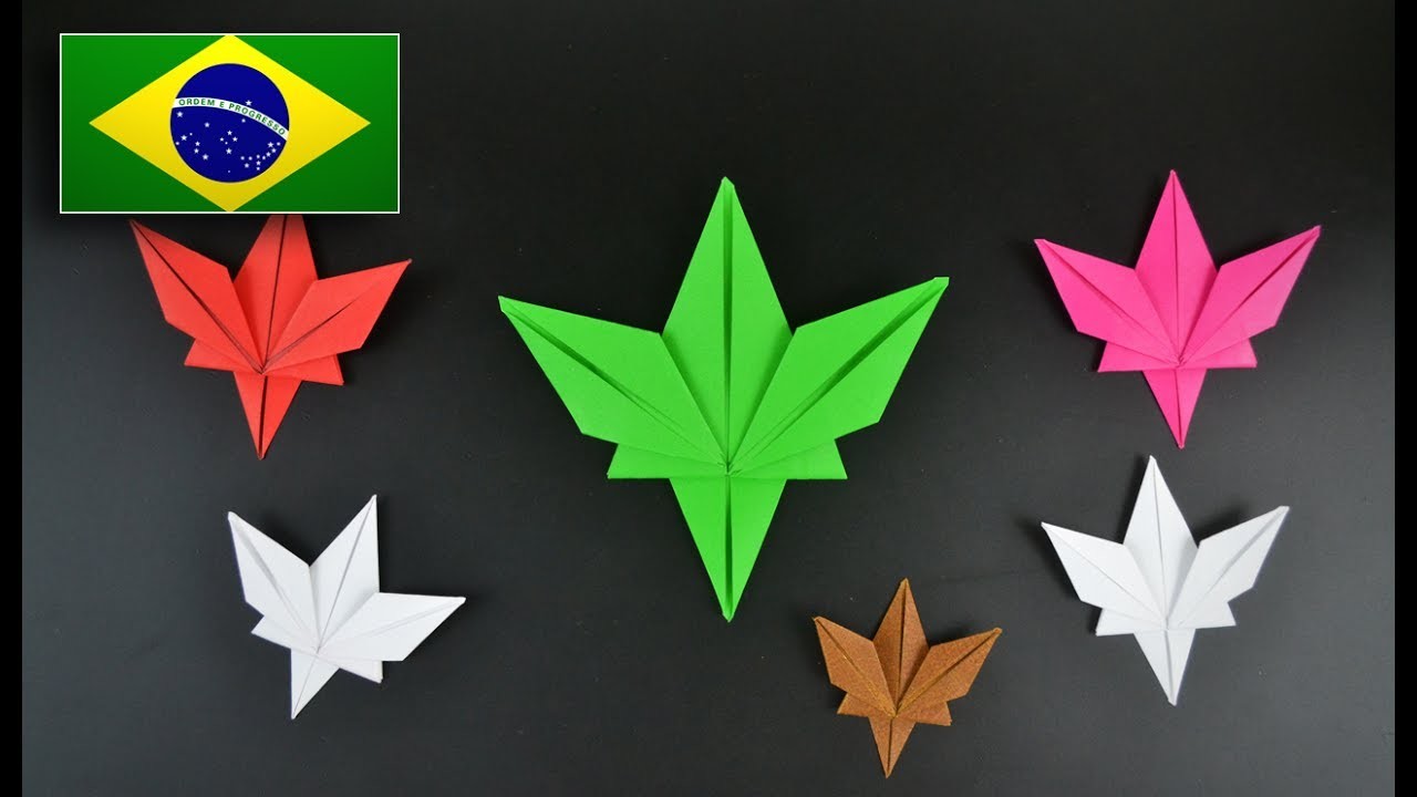 Origami: Folha de Plátano - Instruções em Português BR