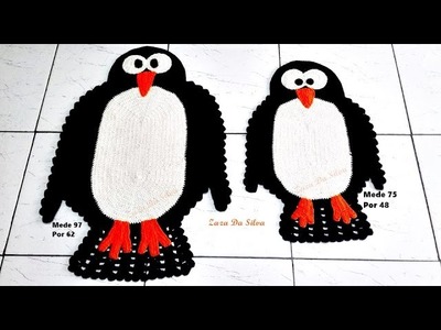 Jogo de Cozinha em Crochê Modelo Pinguim(GRANDE)