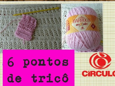 Versão Canhotos: 6 Pontos em tricô para iniciantes # Elisa Crochê