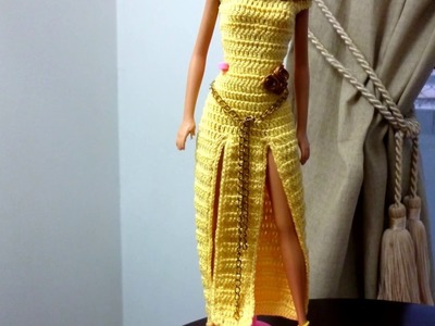 Vestido Longo de Crochê Para Barbie Por Pecunia Milliom