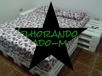 Cama de Pallet com cabeceira de capitone Passo aPasso Tutorias DIY DecorarMoveisCaseiros1