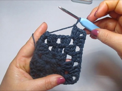 Crochet croche poncho dois quadrados