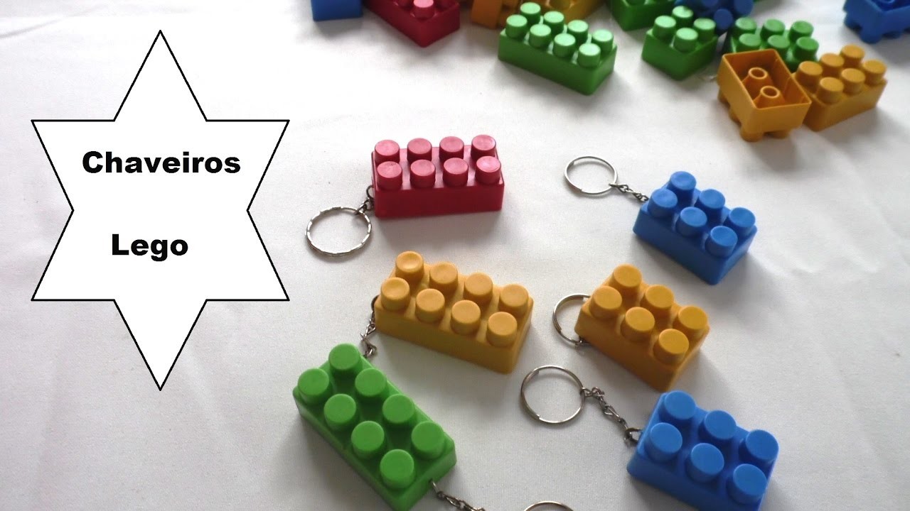 #DIY: Chaveiro lego - festa tema lego #PARTE11