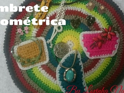 DIY CROCHET PORTA TRECOS OU LEMBRETE GEOMÉTRICO DE PAREDE  MUITO FÁCIL DE FAZER HD