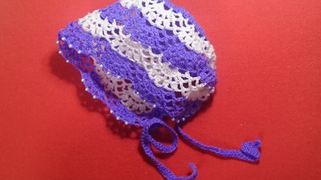 DIY CROCHET TOUCA AMISH COM PEROLAS RAPIDO E FACIL