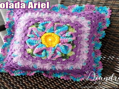 Almofada de Crochê -Ariel "Diandra Schmidt Rosa"