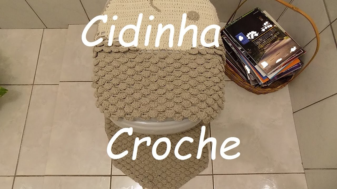 Cidinha Croche : Jogo De Banheiro Em Croche Peixe - Tampo Vaso(4 Peças) -Parte 1.2