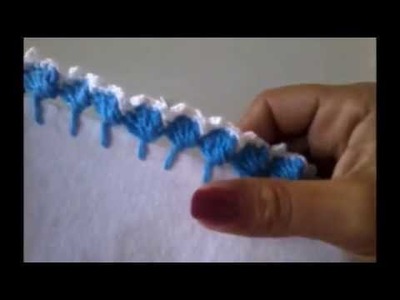 Como fazer bico de crochê simples e fácil para iniciante. #036
