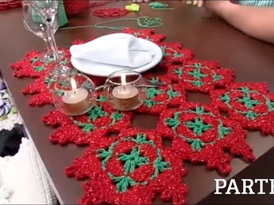 Jogo Americano de Crochê Natalino por Marcelo Nunes | Parte #1 - Programa Mulher.com