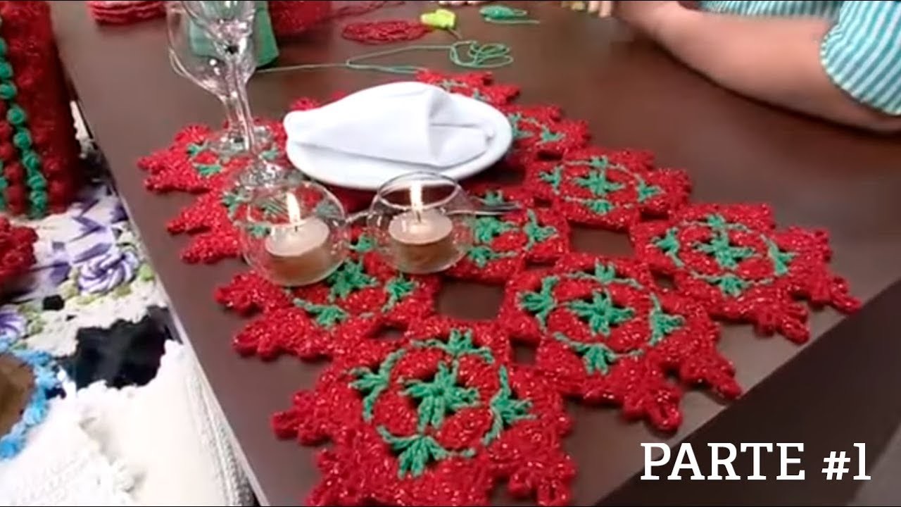 Jogo Americano de Crochê Natalino por Marcelo Nunes | Parte #1 - Programa Mulher.com