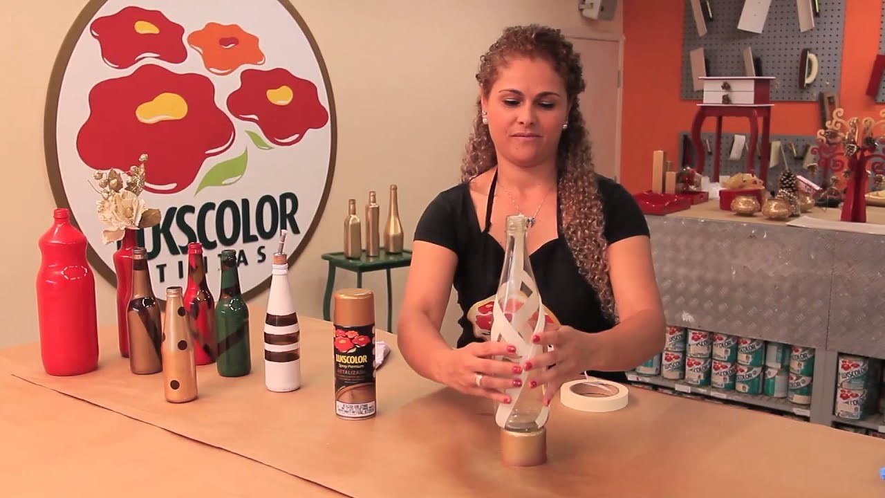 Aplicação de spray em garrafa