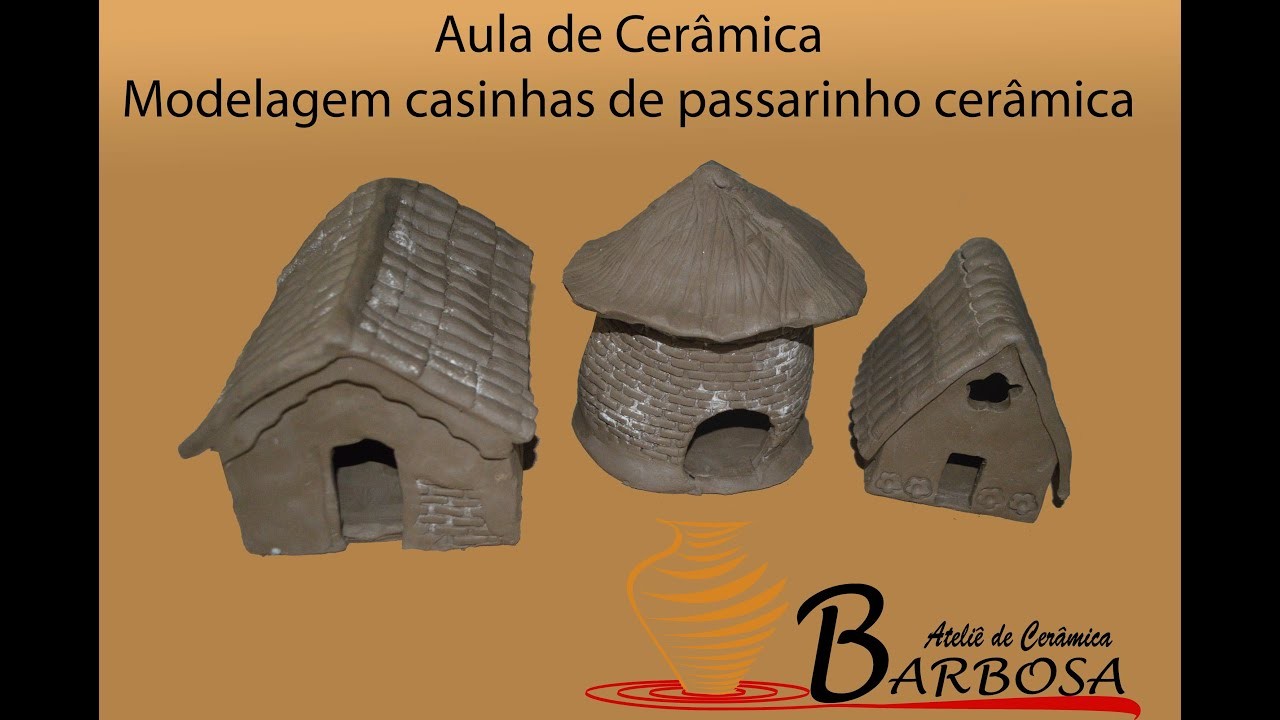 Modelagem casinhas de passarinho cerâmica