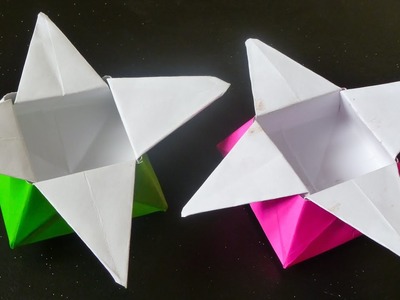 Caja con forma de estrella (origami)