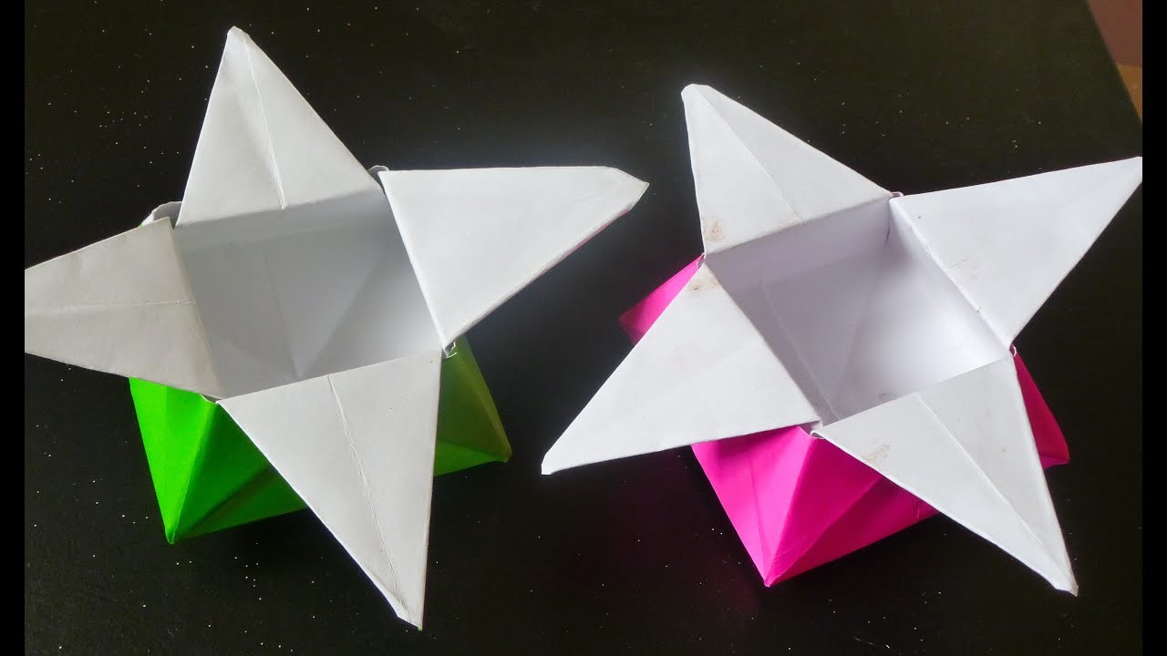 Caja con forma de estrella (origami)